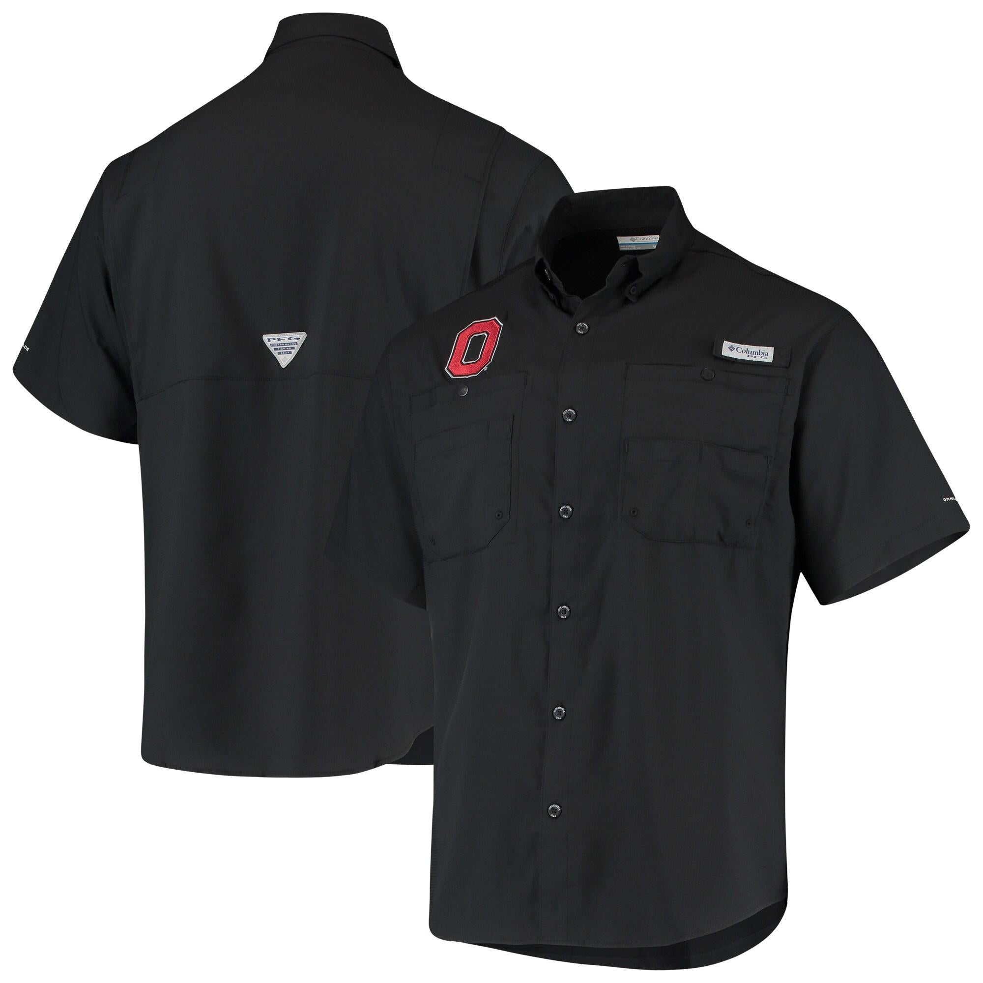 Ohio State Buckeyes Columbia Tamiami Omni-Shade Button-Down Shirt ...